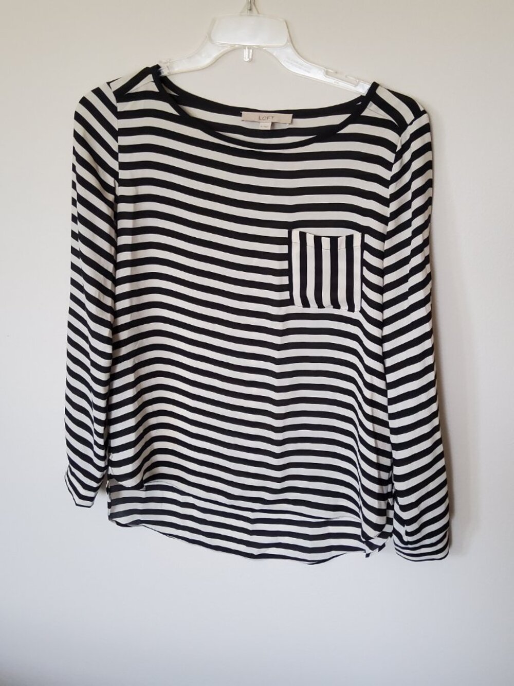 Loft Nautical long sleeve blouse size M